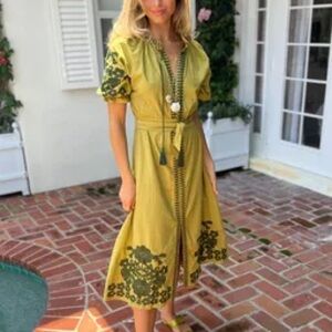 Julia Amory Coatue Caftan in Chartreuse size XXL